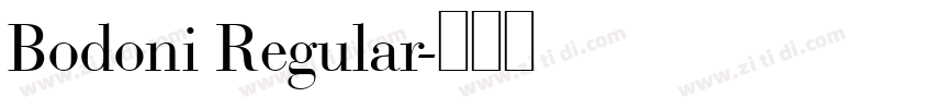 Bodoni Regular字体转换
